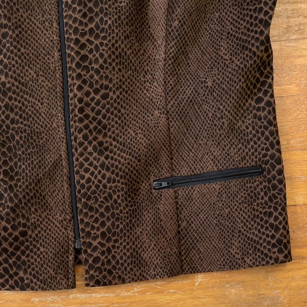 Vintage Python Print Shacket Size Medium 1990s Br… - image 3